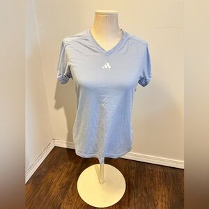 Adidas Women's Sky Blue V-Neck Tee